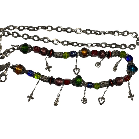 Chico's Lampwork Glass Chain Belt - Picture 4 of 8